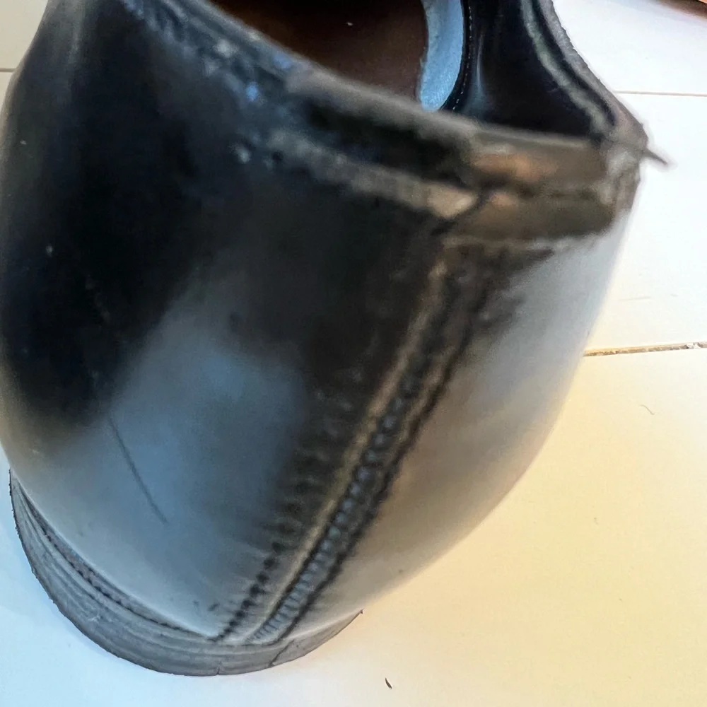 Brooks Brothers The Curzon Men’s Leather Oxford Dress Shoes Black Size 41